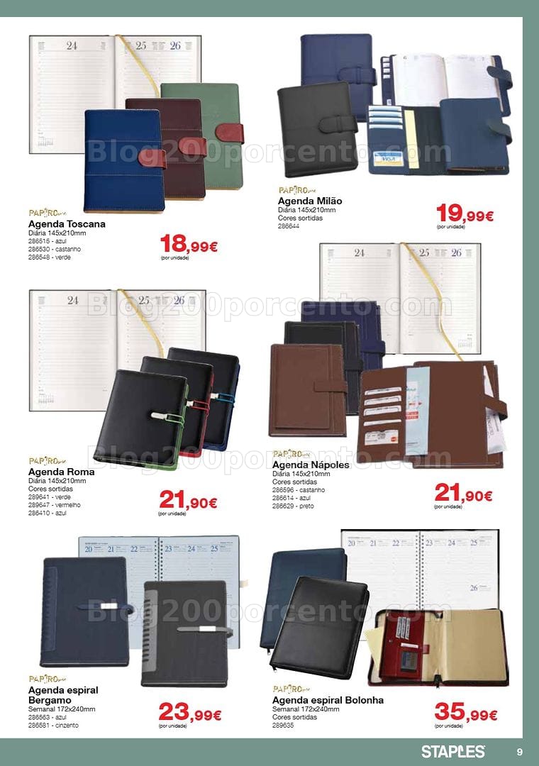 Antevisão Folheto STAPLES Agendas Promoções de 19 outubro a 29 janeiro